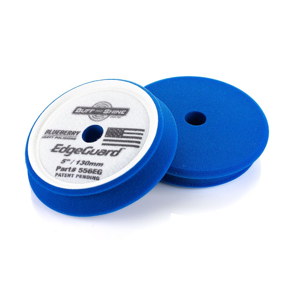 Buff and Shine - EdgeGuard Foam Buffing Pads - Blueberry - 5" Heavy Polishing Pad - Pack of 2