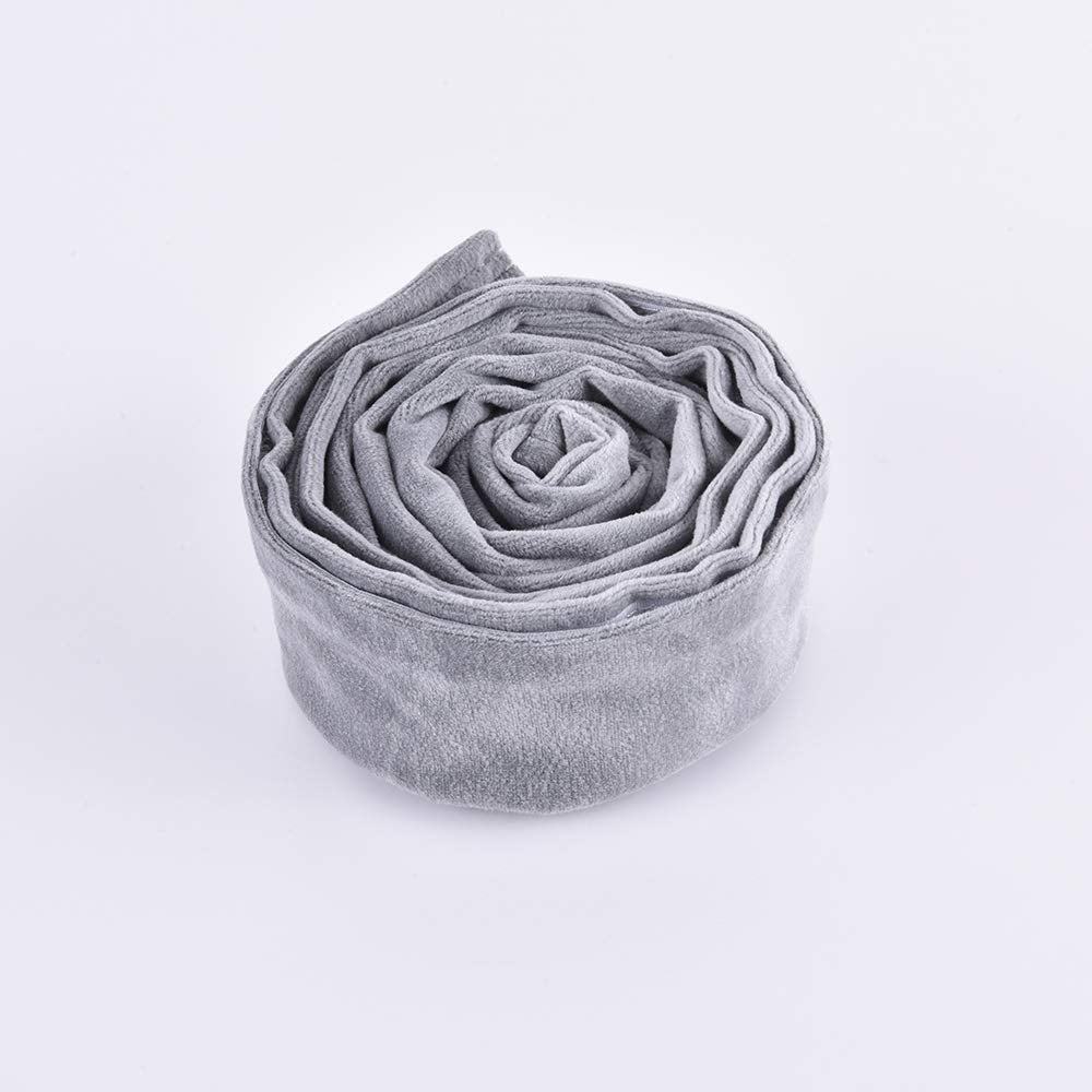 Chandelier Chain Cover Cord Cover 6 Feet,Flannelette Fabric Cord Covers for Chandelier Wire Protector and Deco(Gray)