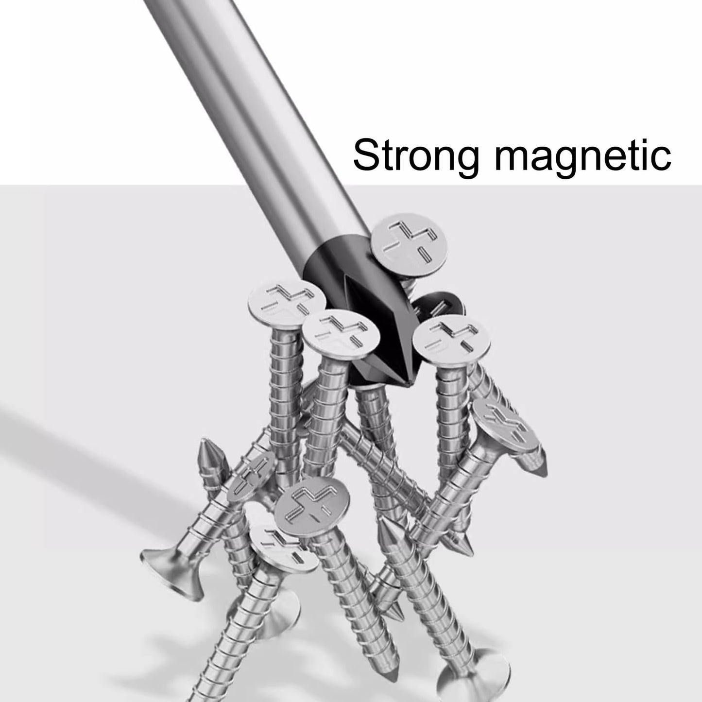 2Pcs Phillips Screwdriver 6 inch Shaft Non-Slip Grip Screwdriver Magnetic Tip 6mm PH2 Cross Head Screwdriver