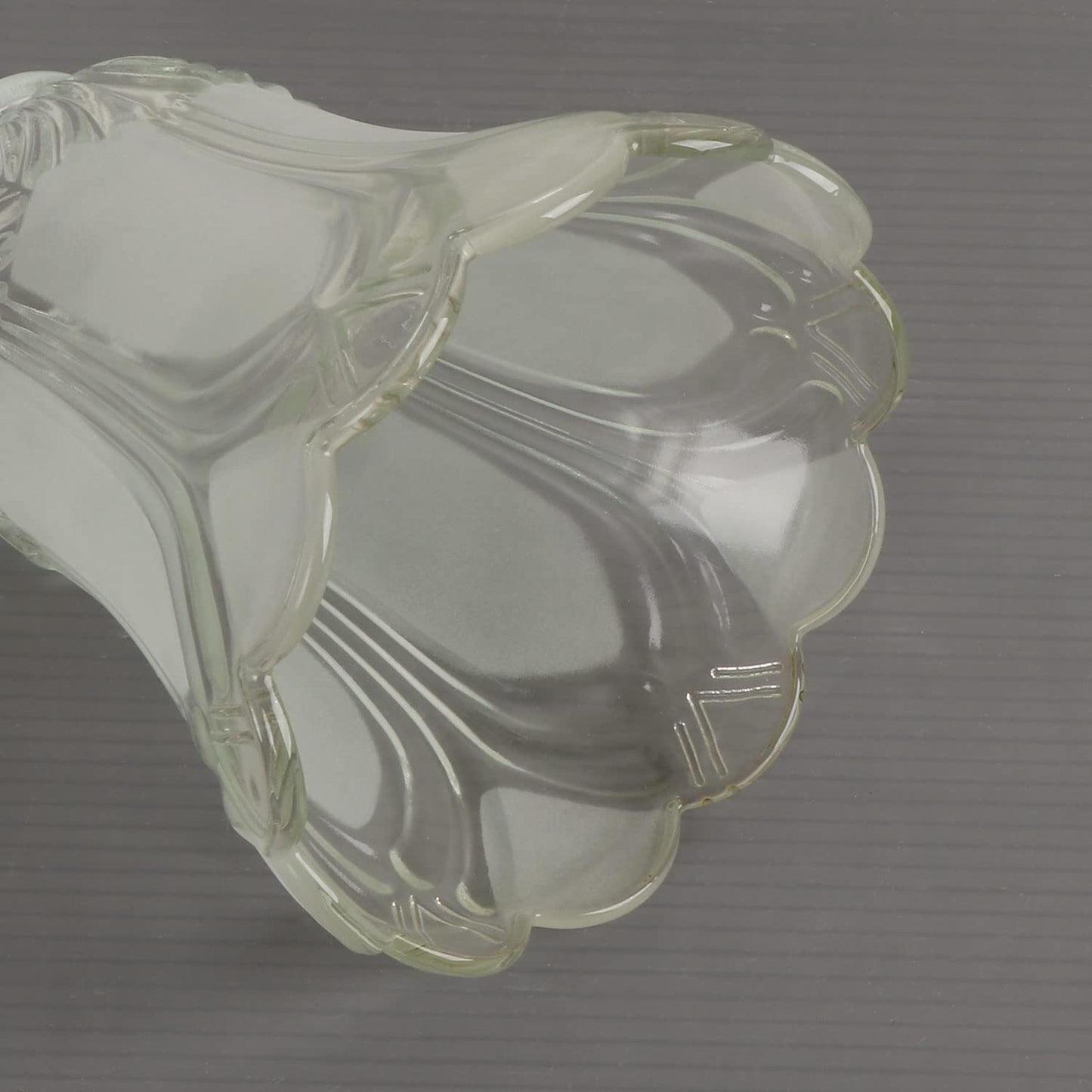 Anmire 4-Pack Frosted Glass Flower Shades, Bell-Shaped Replacement Globes for Chandelier, Ceiling Fan, Wall Sconce, 2-1/8" Fitter