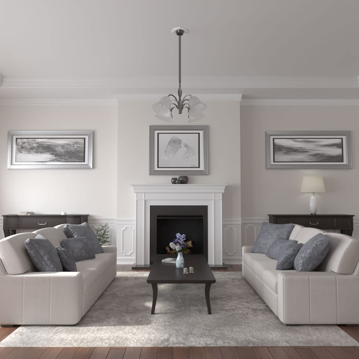 Ekena Millwork CM11BN Benson Ceiling Medallion, 11 1/8"OD x 6 1/8"ID x 5/8"P, Factory Primed