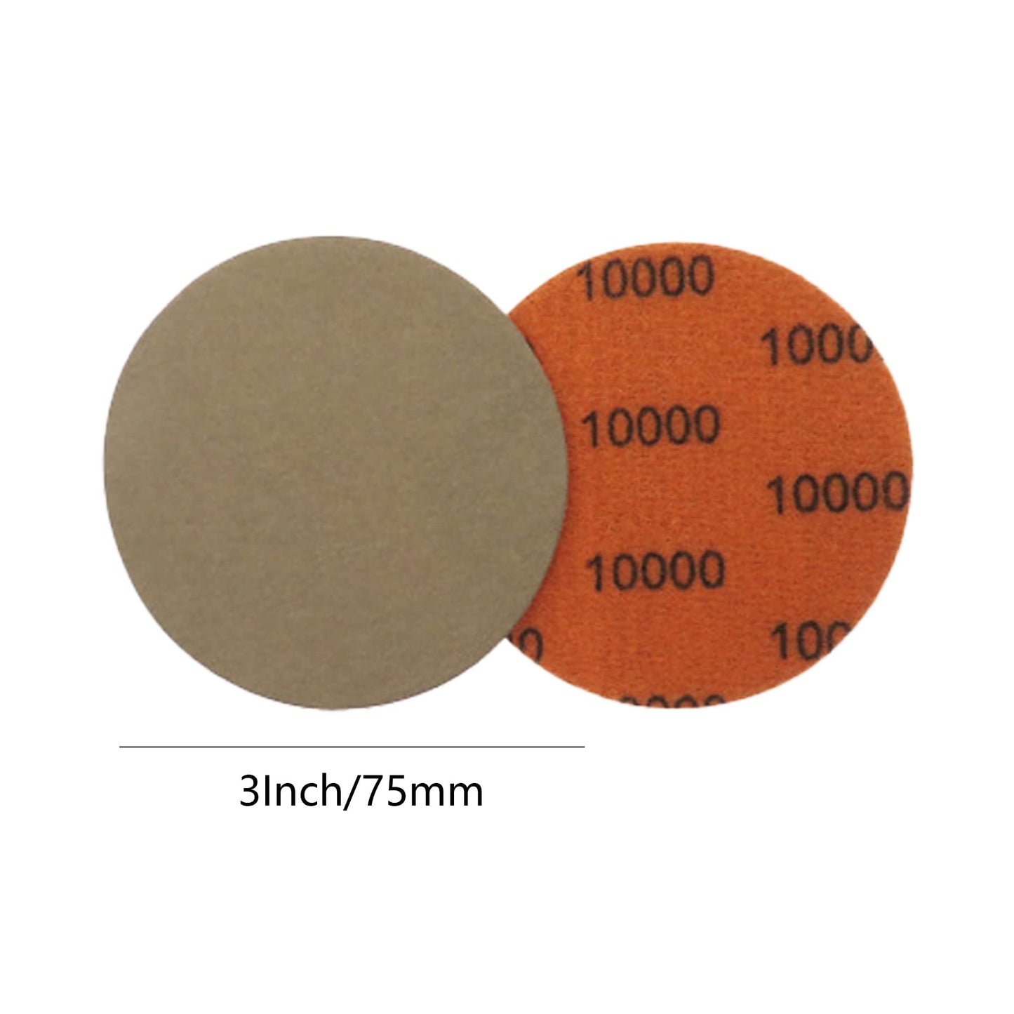 65pcs 3" Sanding Disc Set, 60-10000 Grit Wet & Dry with M10 Backing Pad, 2 Interface Pads for Wood, Metal, Car, Jewelry Polishing