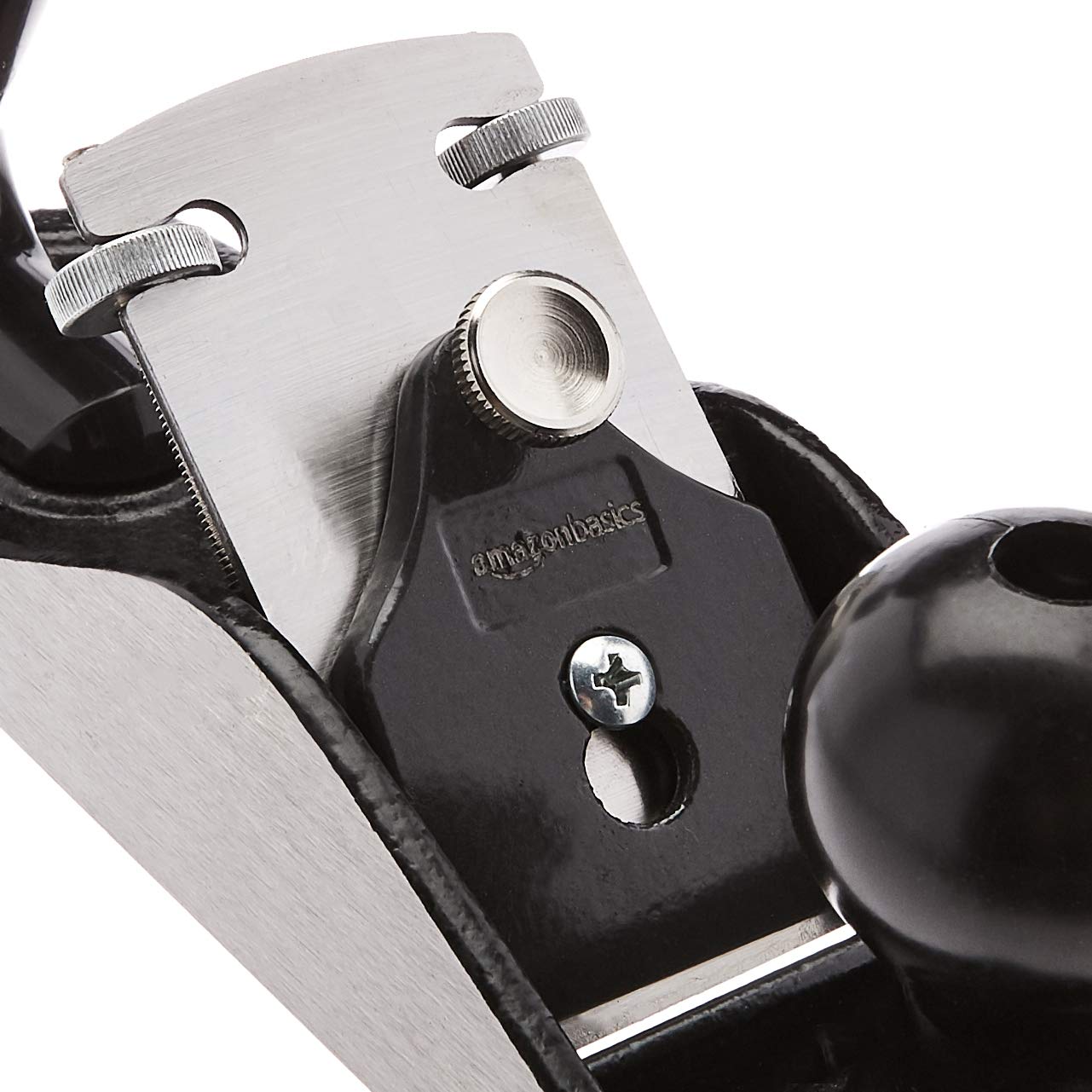 Amazon Basics Woodworking Hand Planer - No.4 Adjustable Bench Plane with 2-Inch Blade for Wood Smoothing, Grey/Black