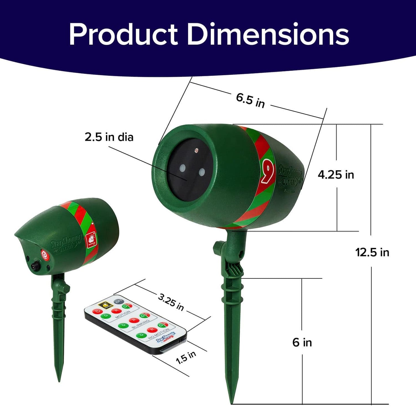 Star Shower Ultra 9 Outdoor Christmas Laser Projector, 2-Pack w/ Remote, 9 Patterns, 3 Color Modes, Covers Up to 3200 Sq Ft