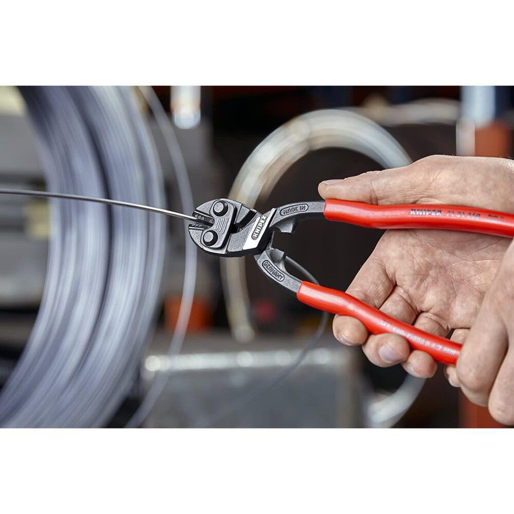 KNIPEX Tools - CoBolt Compact Bolt Cutter With Notched Blade (7131250SBA), 10"