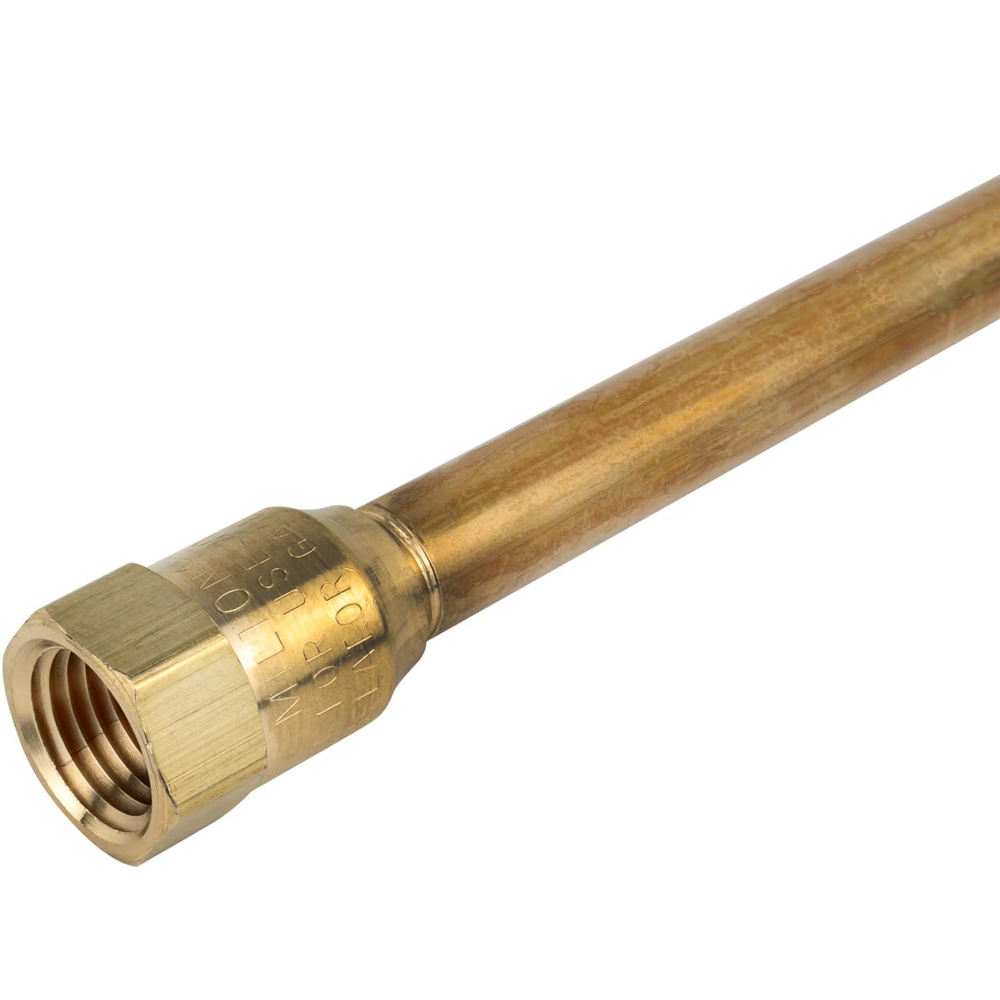 Straight Foot Dual Head Air Chuck, 12" Extended Reach, 1/4" FNPT, 150 PSI, for Truck, Trailer, RV & Car – S-693-12