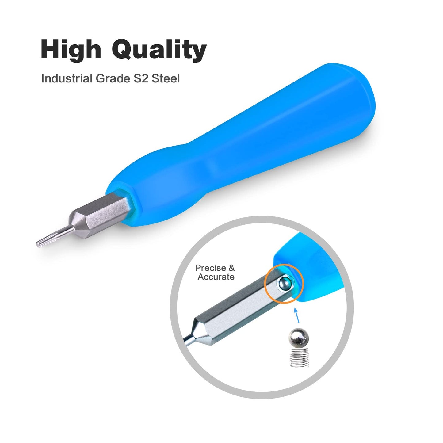 Video Screwdriver Bit Set for Battery and Wifi Access - Fits All Video Doorbell Models (Blue)