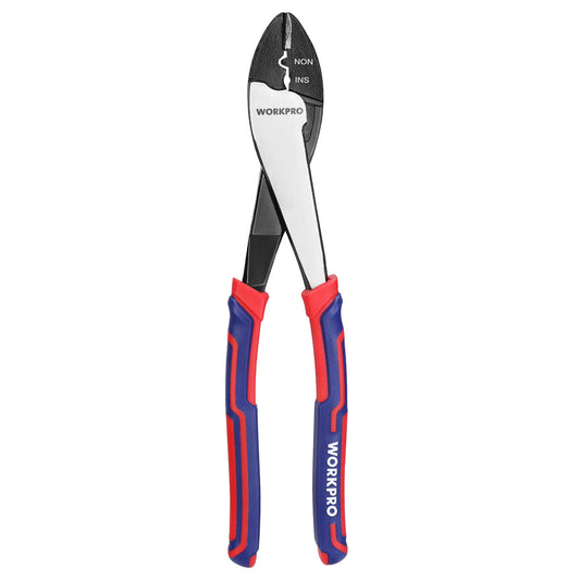 WORKPRO 9.5" Wire Cutter & Crimper Tool for 10-22 AWG Terminals, Insulated & Non-Insulated Wire Connections