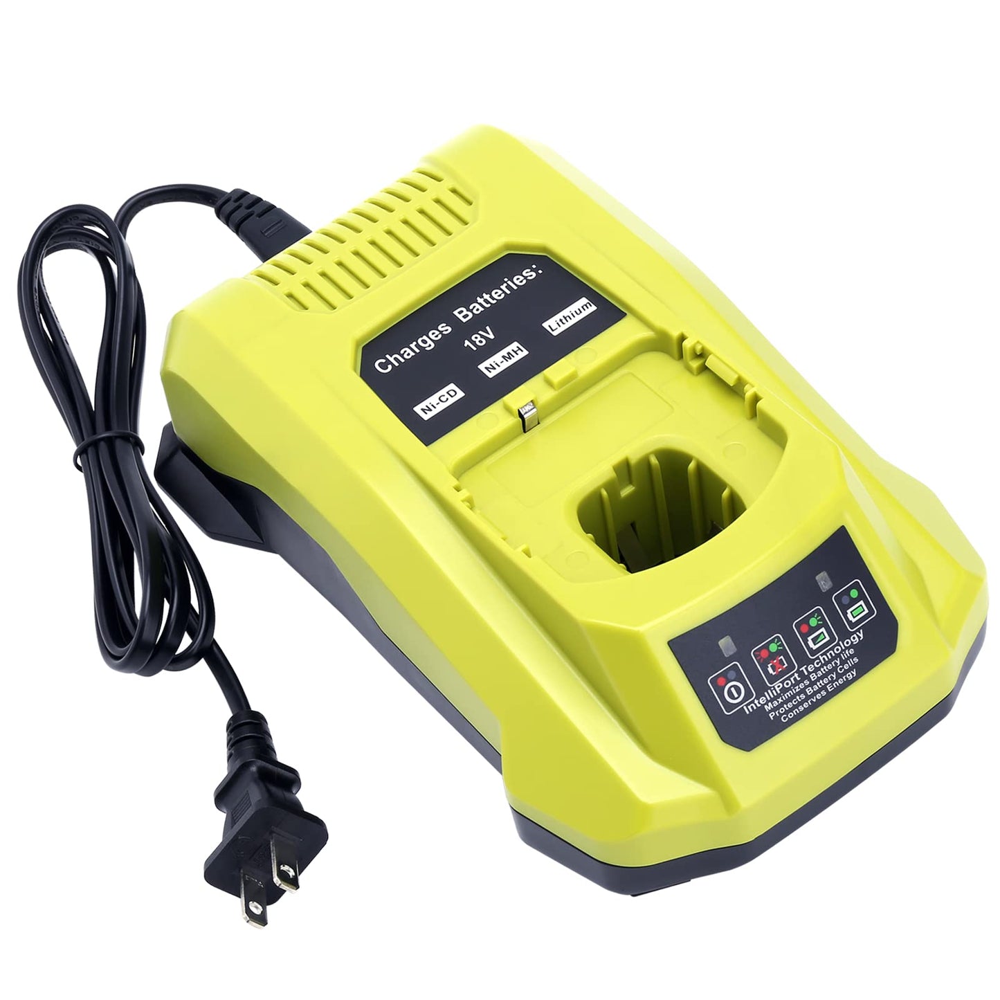 18V P117 Rapid Charger for Ryobi 12V-18V One+ Batteries, Compatible with Lithium-Ion, NiCad, NiMH – P102/P108/P189/P197/P103/P105/P107/P190/P191