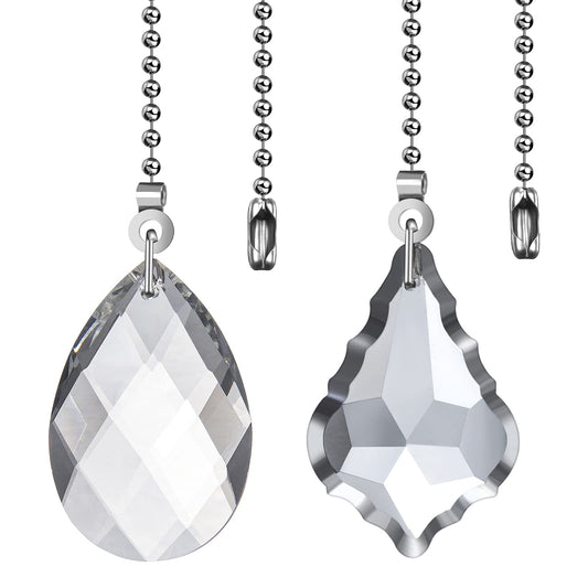 LINGTONG 2PCS Ceiling Fan Pull Chains, Premium Fan Pull Chain with 20-inches Extension Chains