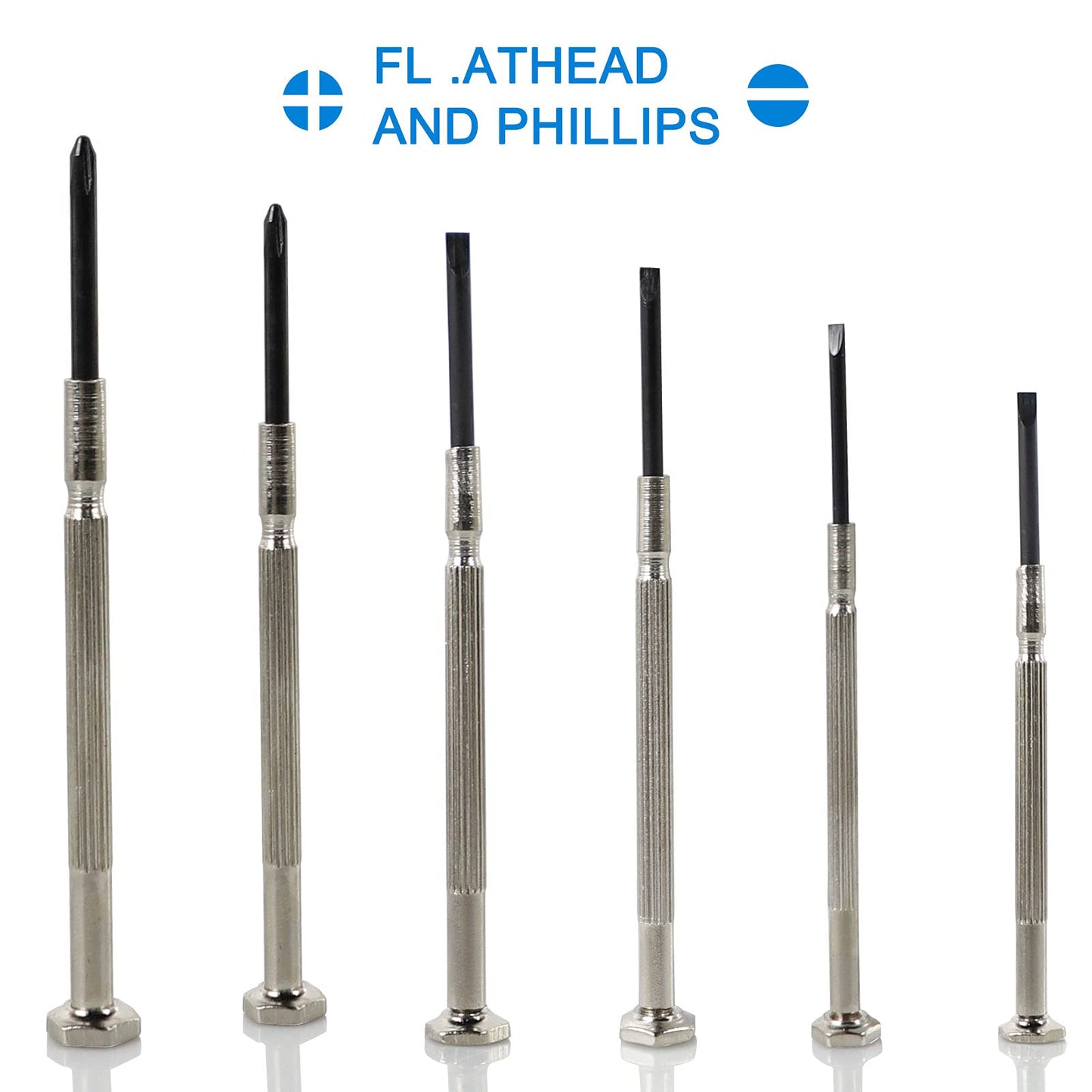 6-Piece Precision Screwdriver Set, Mini Flat & Phillips Screwdrivers for Eyeglasses, Watches & Electronic Repair