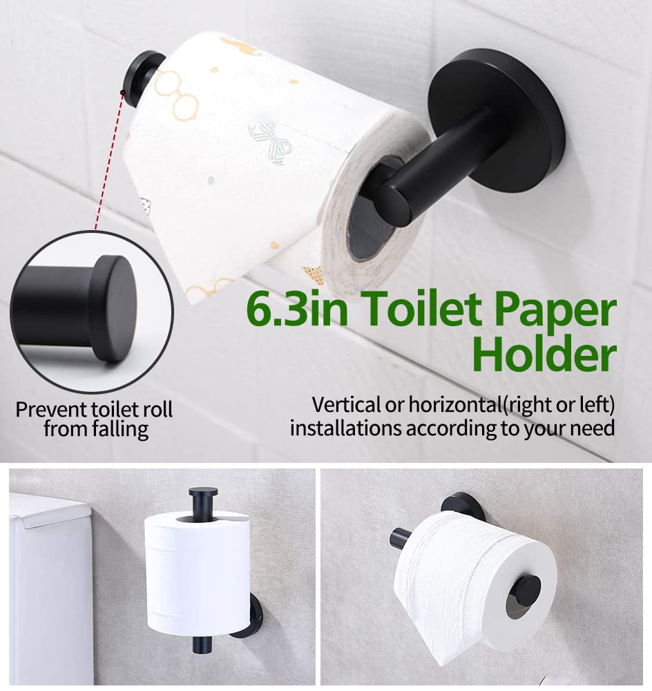 10pcs Bathroom Hardware Set, Including 16" Hand Towel Bars, Toilet Paper Holders, Towel Rings, Robe Towel Hooks