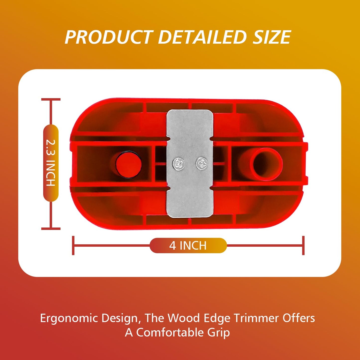 LUVRD Edge Banding Trimmer with Tungsten Carbide Blades, ABS Body, Pneumatic Double-Edge Cutter for Laminate, Wood, PVC, Veneer (Red)