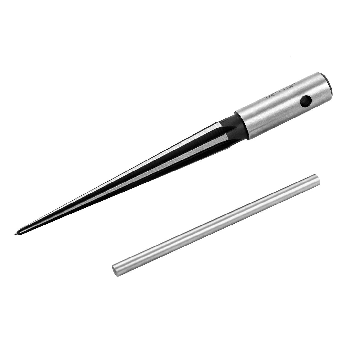 QWORK 1/8" - 1/2" Tapered Straight Flute Handle Reamer T Handle Tapered Reamer Tool for Wood Plastic