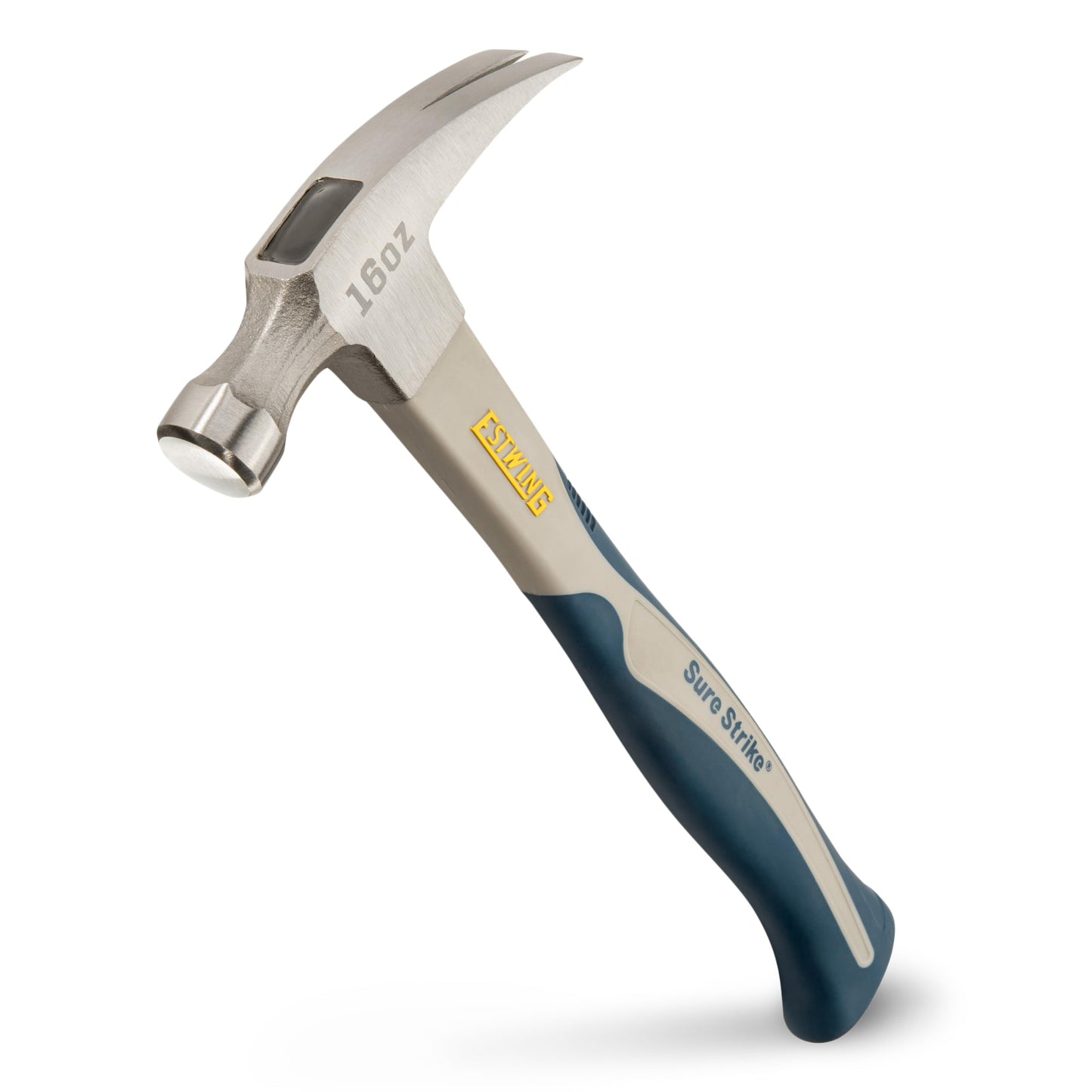 ESTWING Sure Strike Hammer - 16 oz Rip Claw Hammer with Smooth Face & Carbon Fiber Handle - SSCF16S