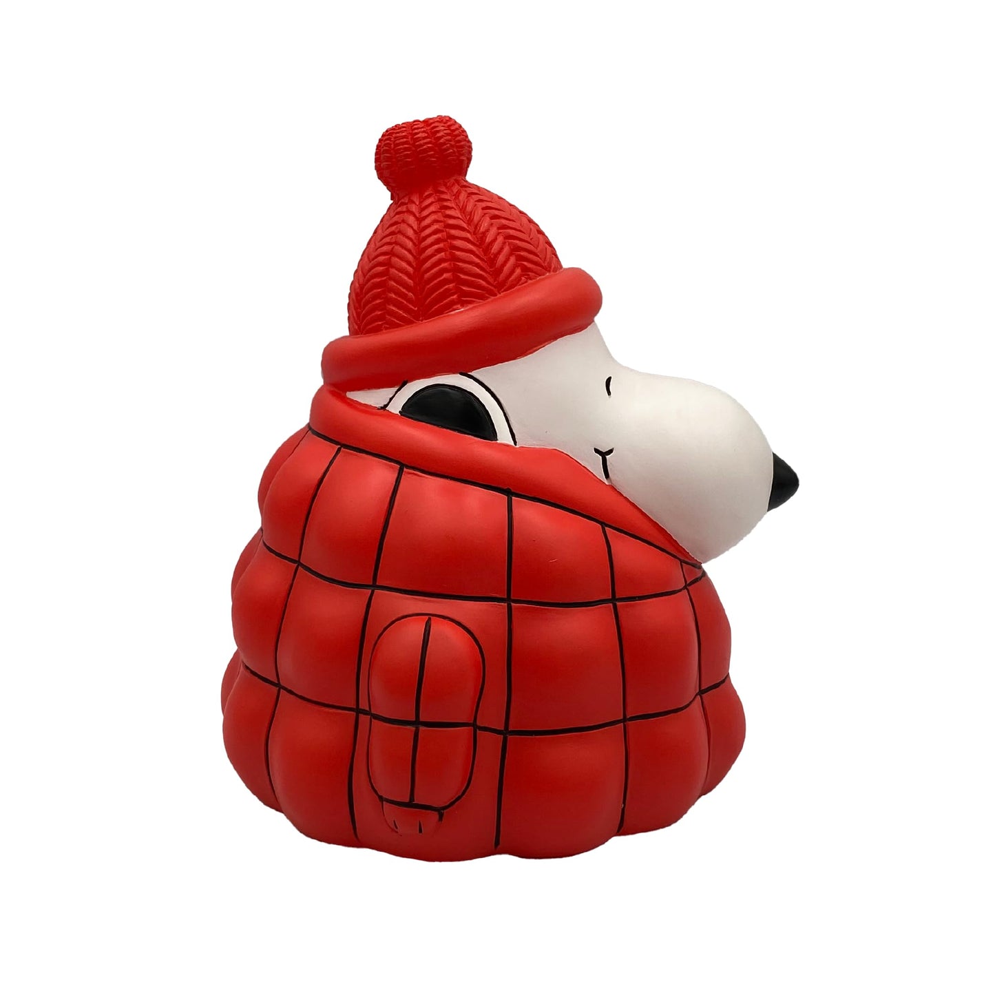 Mark Feldstein, Peanuts Snoopy Puffer Jacket LED Illuminated Resin Tabletop Light, Red, 6 Inch