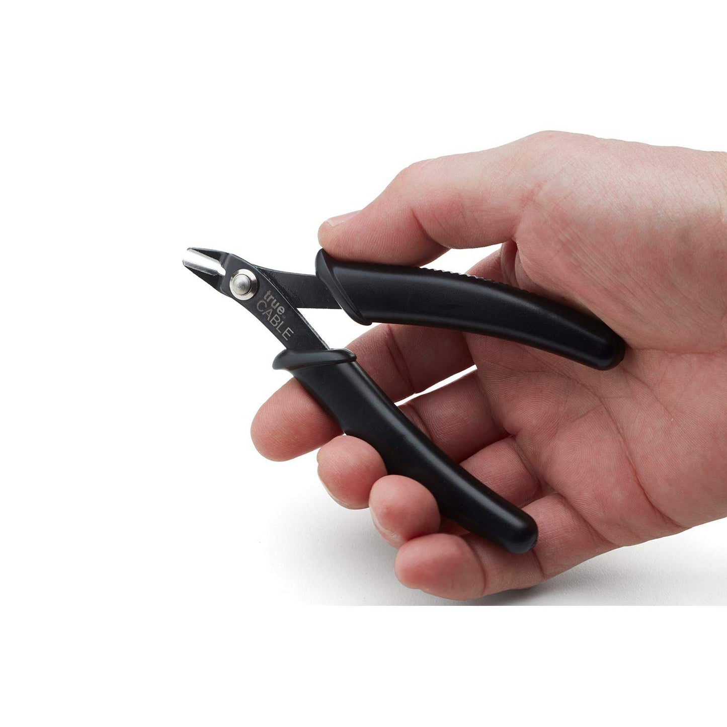 trueCABLE Precision Sharp Flush Cutter Pliers, Wire Cutters for Ethernet Cable Prep, Electronics, Jewelry & Crafts, Hardened Carbon Steel, Non-Slip Handle, Cuts Up to 16 AWG (1 Pack)