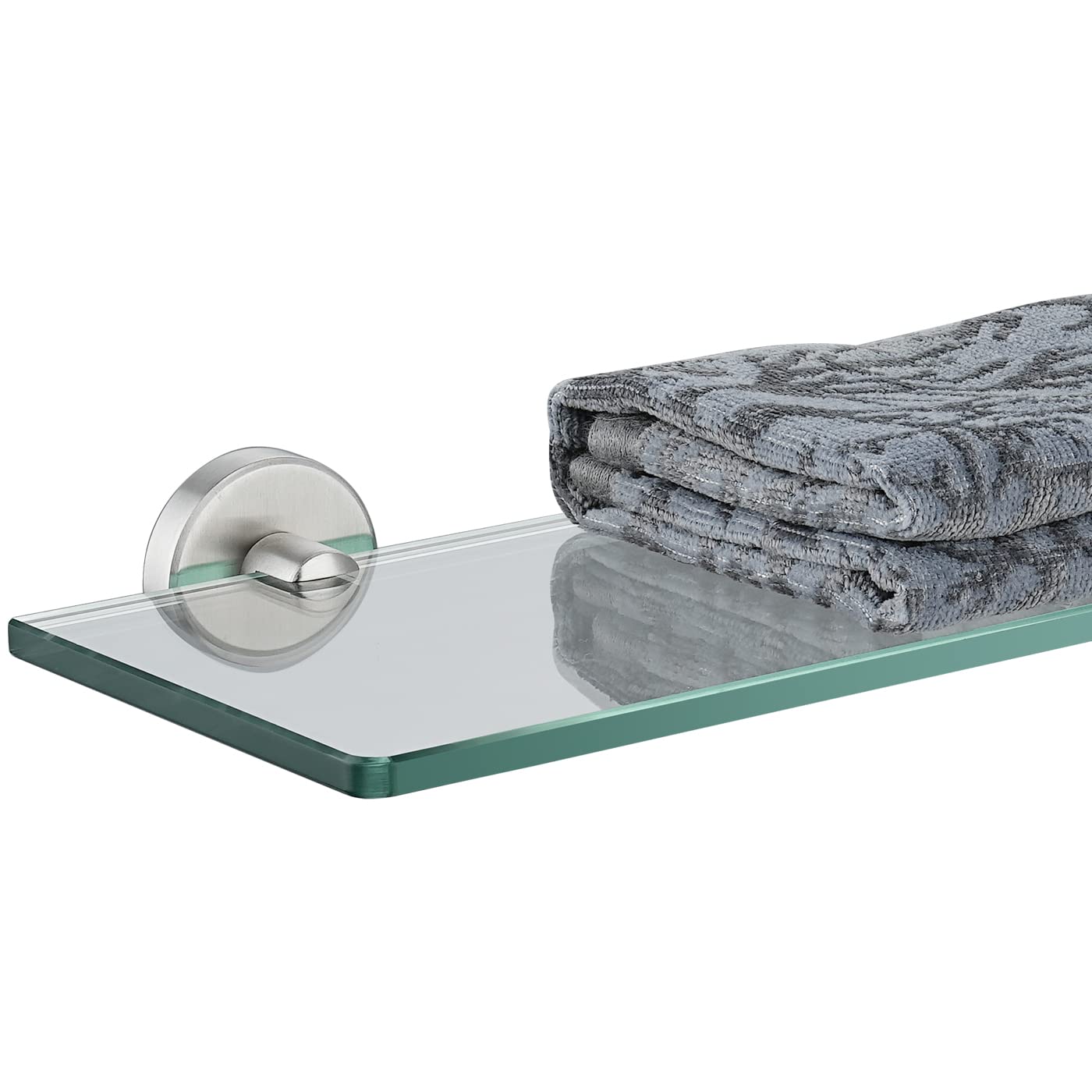 JQK Bathroom Glass Shelf, TGS101L16-BN