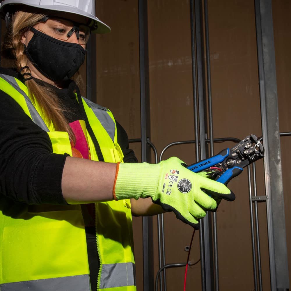 Klein Tools 11061 Self-Adjusting Stripper / Cutter, Heavy Duty, for 10-20 AWG Solid, 12-22 AWG Stranded, and Romex Wire 12/2 and 14/3