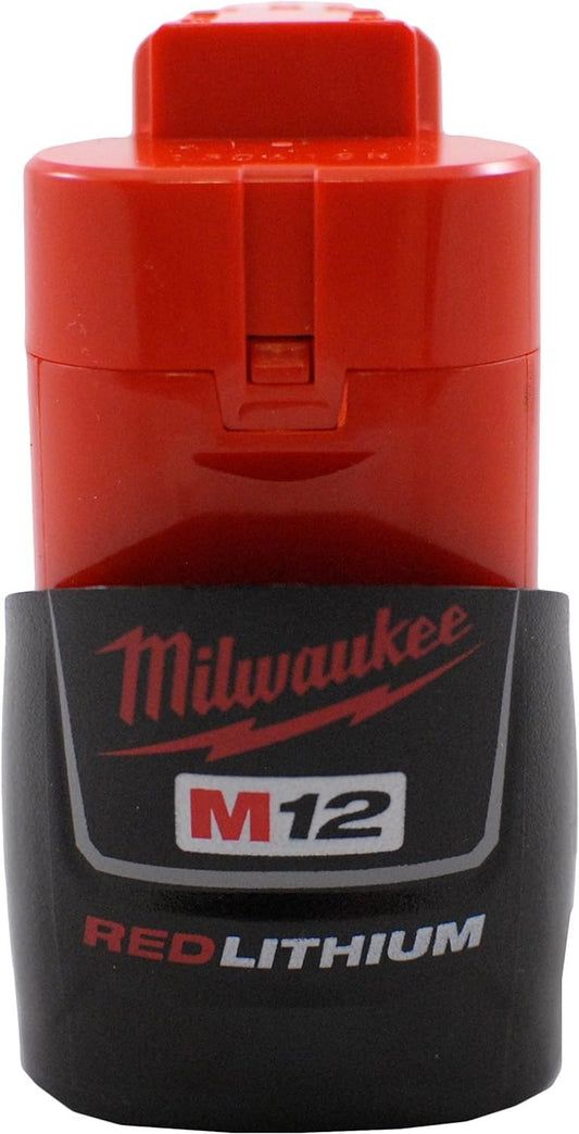 Milwaukee 48-11-2401 Genuine OEM M12 REDLITHIUM 12 Volt 1.5 Amp Compact Lithium Ion Battery with Overload Protection for Cordless Power Tools