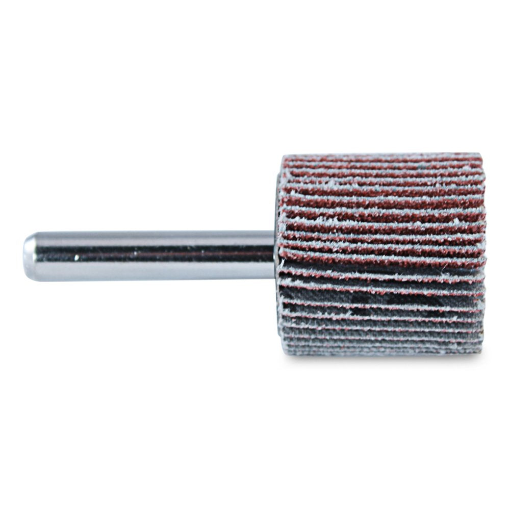 BHA Aluminum Oxide Shank Mounted Flap Wheels, 1” x 1” x 1/4”, 80 Grit - 5 Pack