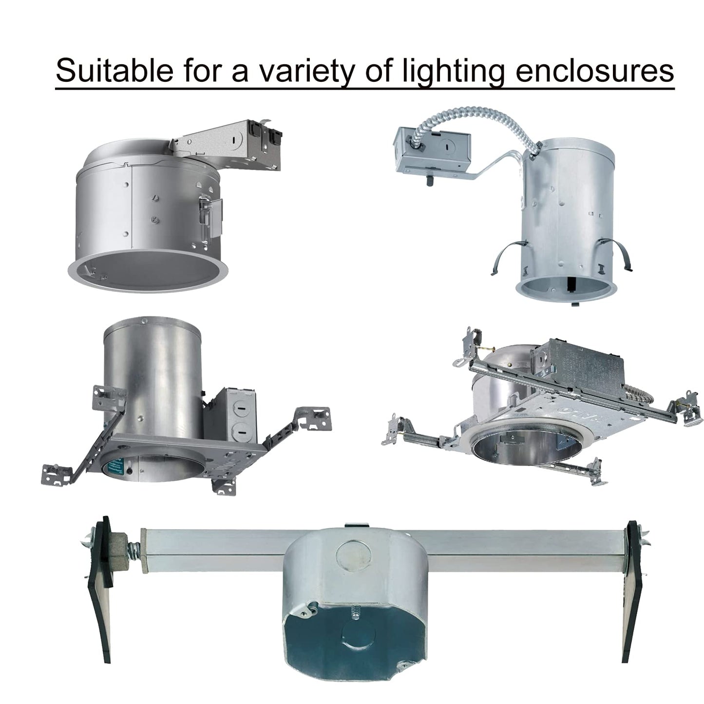 **ROOWINTOO Recessed Light Clips for Retrofit Can Lights, Downlight Clips Compatible with Torsion Springs, 20 Pack (10 Pairs)**