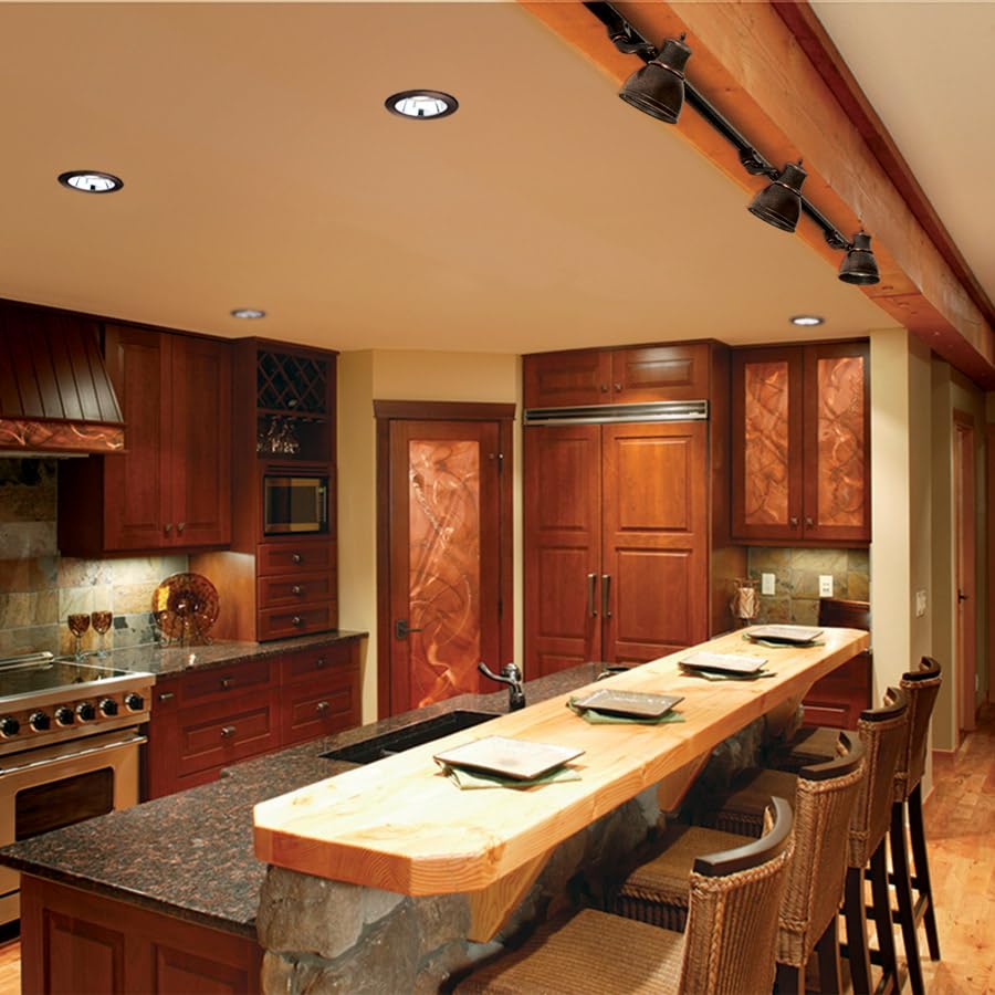 WAC Lighting H Track 8FT Single Circuit Field Cuttable 120V Track for H Style 3-Wire Track Fixtures with 2 Endcaps in Black