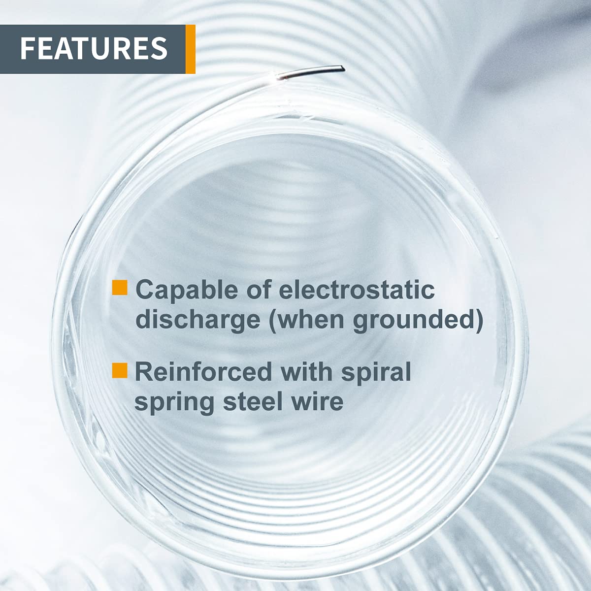 POWERTEC 4" x 20' Dust Collection Hose for Table Saw, Band Saw, Planer & Jointer – Woodworking Dust Collector System 70143