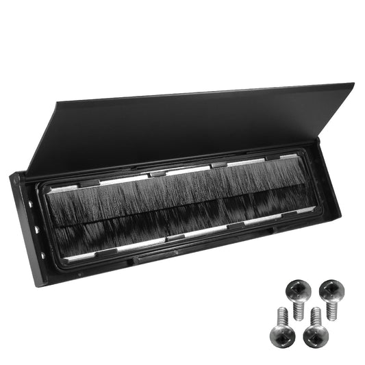 11.5" Insulated Universal Single Side Surface Mount Matte Black Mail Slot