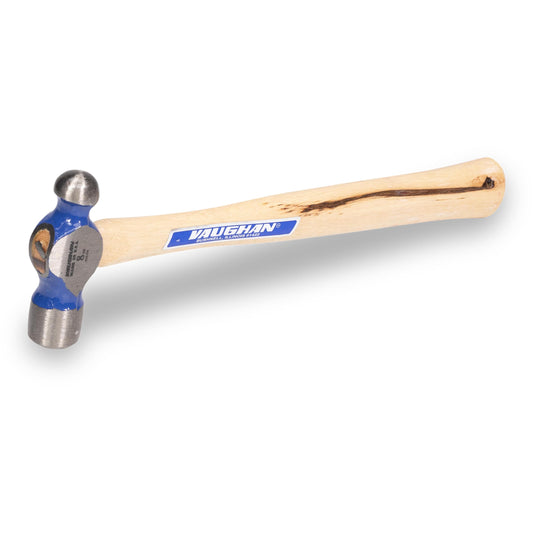 VAUGHAN Ball Pein Hammer, 8 oz, Hickory handle, American high carbon steel, TC308, VN15330