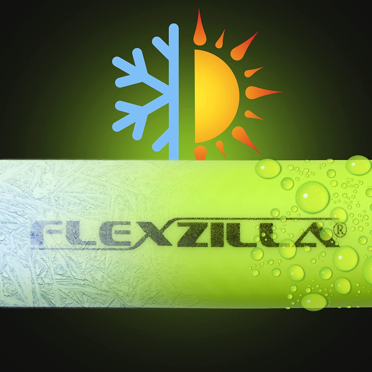 Flexzilla Air Hose, 1/2 in. x 50 ft., 1/2 in. MNPT Fittings, Heavy Duty, Lightweight, Hybrid, ZillaGreen - HFZ1250YW4