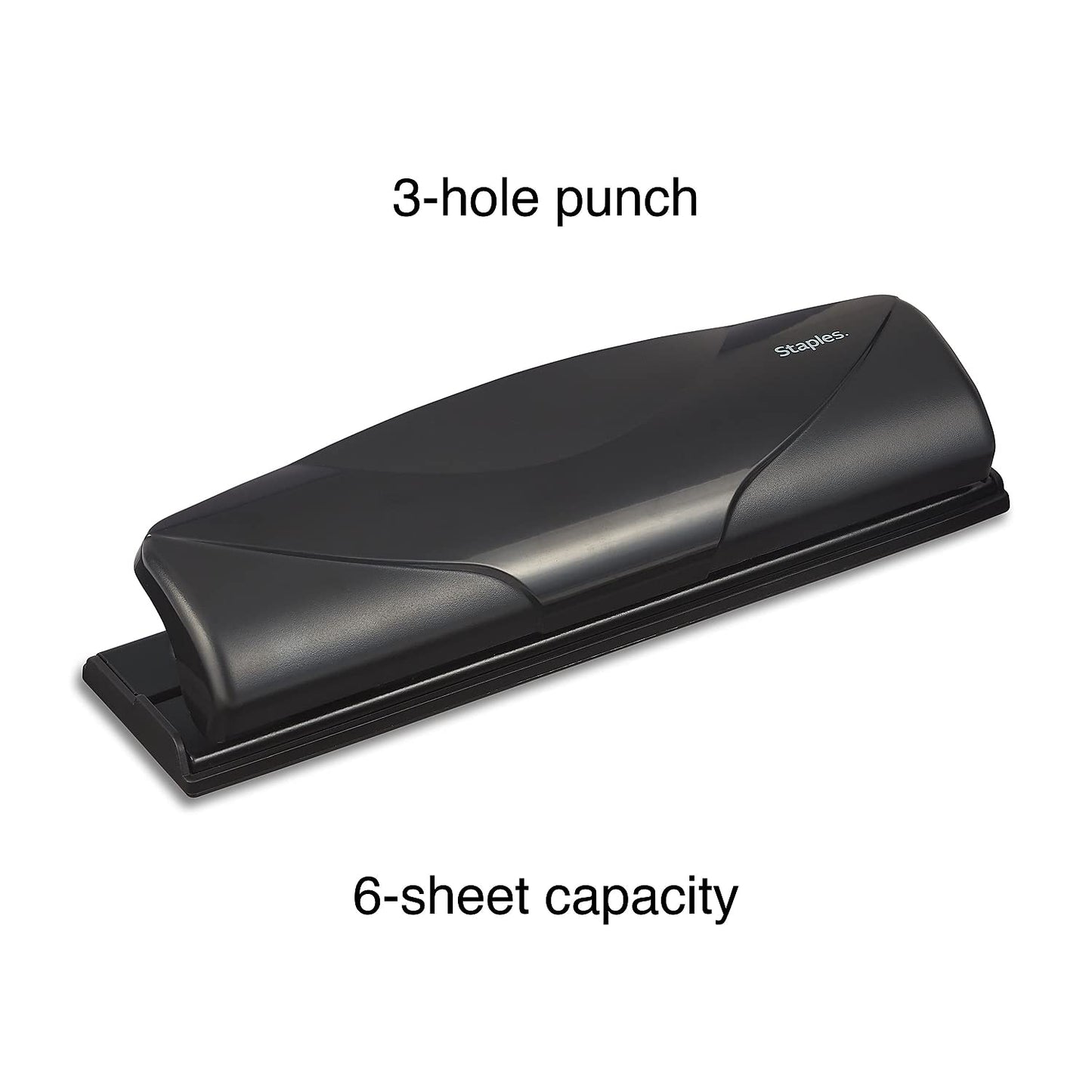 Staples Mini 3-Hole Punch, 6 Sheet Capacity