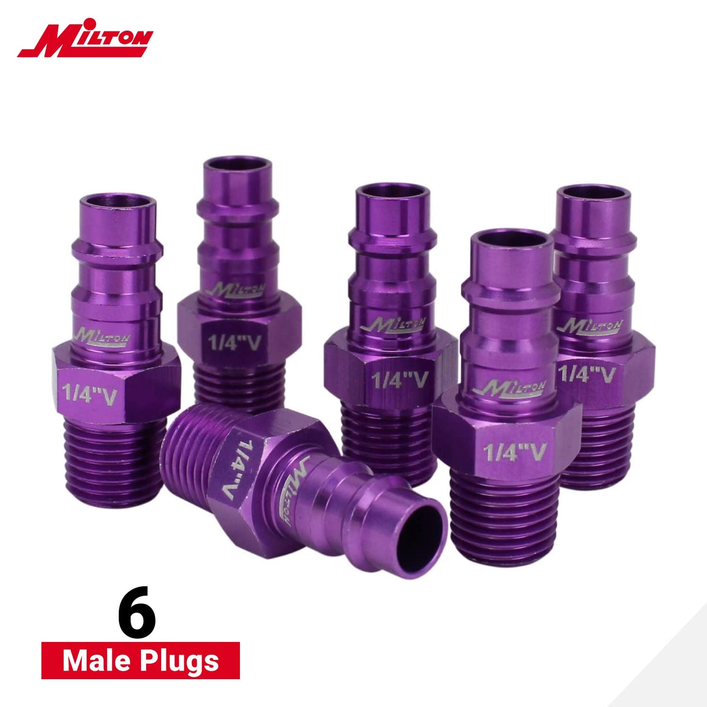 Milton S-314VKIT Kit, 14pc Hi-Flo V style 1/4", Purple