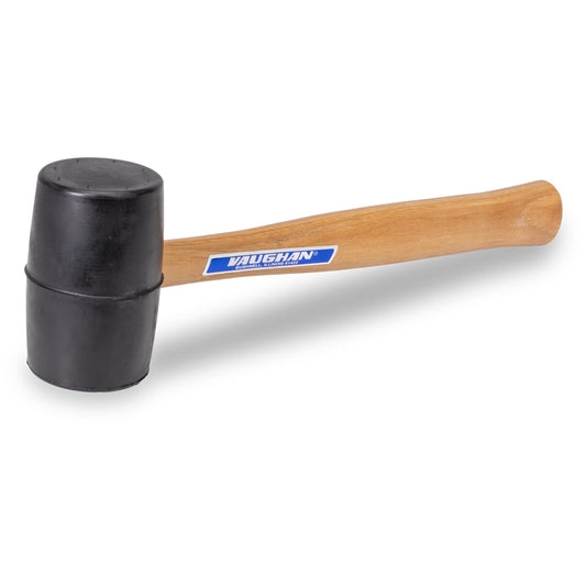 VAUGHAN Solid Rubber Mallet, Quality Rubber 20 oz Head, Made In The USA, Hardwood Handle, RM2B, VN57431