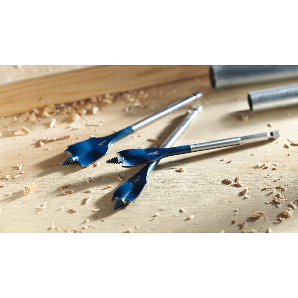 BOSCH DSB5012 12-Piece Assorted Set Daredevil Spade Bits, 1/4 in. Hex Shank Ideal for Fast Drilling Applications in Wood