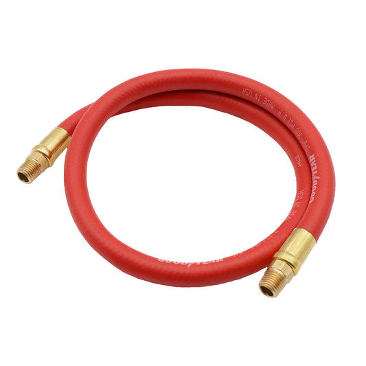 Goodyear 3' x 3/8" Hybrid Air Hose - 300 PSI Working Pressure - 1200 PSI Working Pressure - Kink Free - 100% Brass 1/4" NPT Fittings - Made in USA