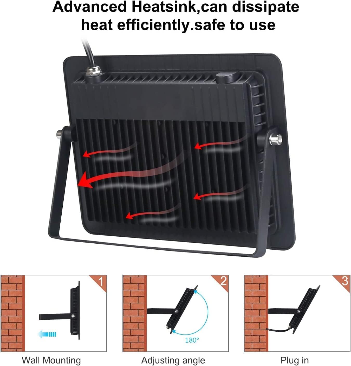 HWaySoul 2-Pack 300W LED Black Lights, Waterproof IP66 Floodlights for Parties, Halloween, Neon Glow, Body Paint & Fluorescent Posters