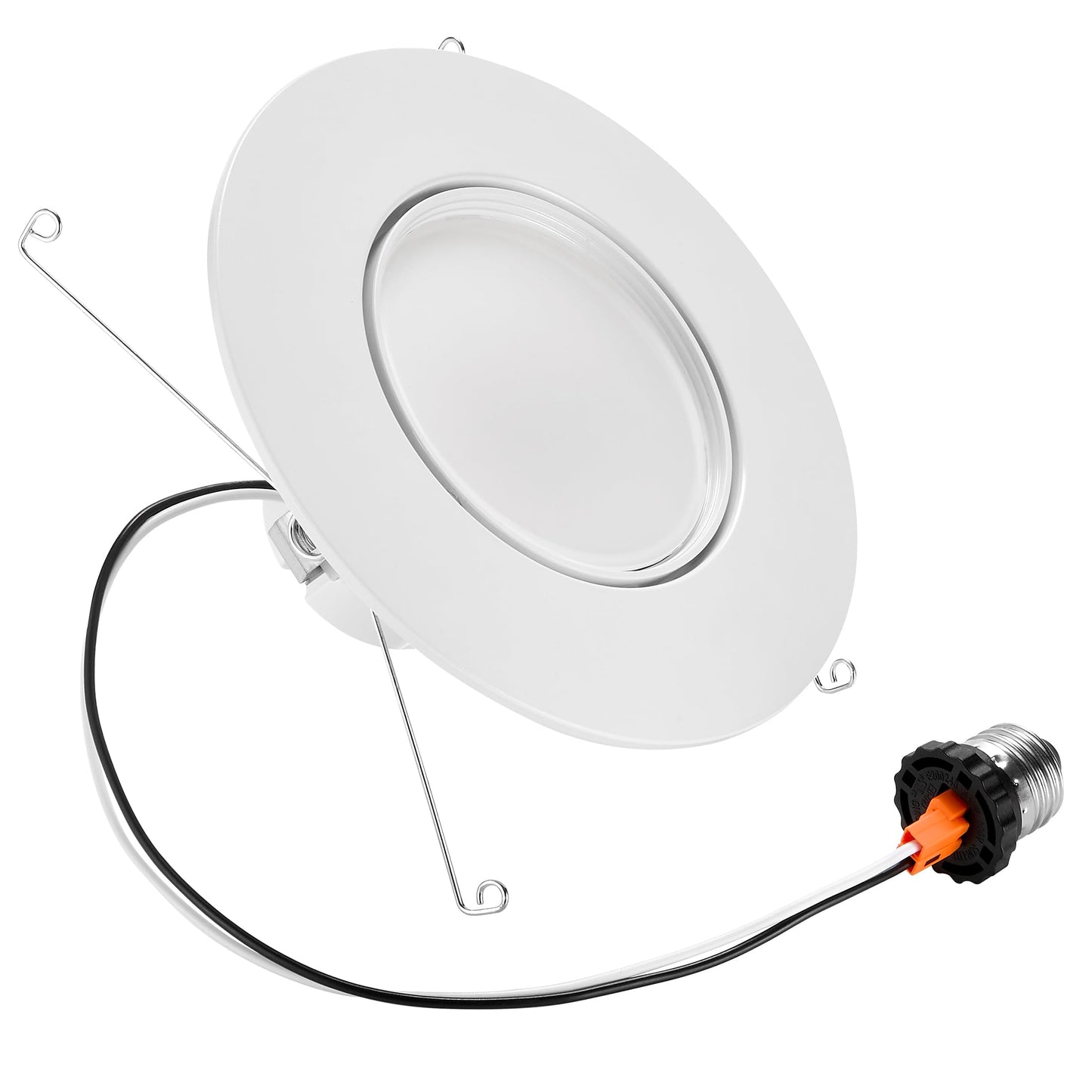 **Maxxima 5” & 6” Rotatable LED Gimbal Retrofit Downlight, 1100 Lumens, 11W, 5 CCT Selectable, Dimmable, White Trim**