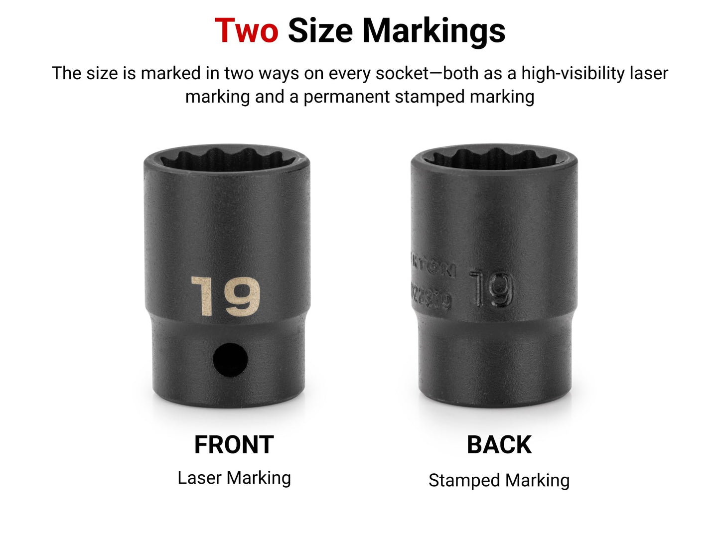 TEKTON 1/2 Inch Drive x 1/2 Inch Shallow 12-Point Impact Socket | SID22213