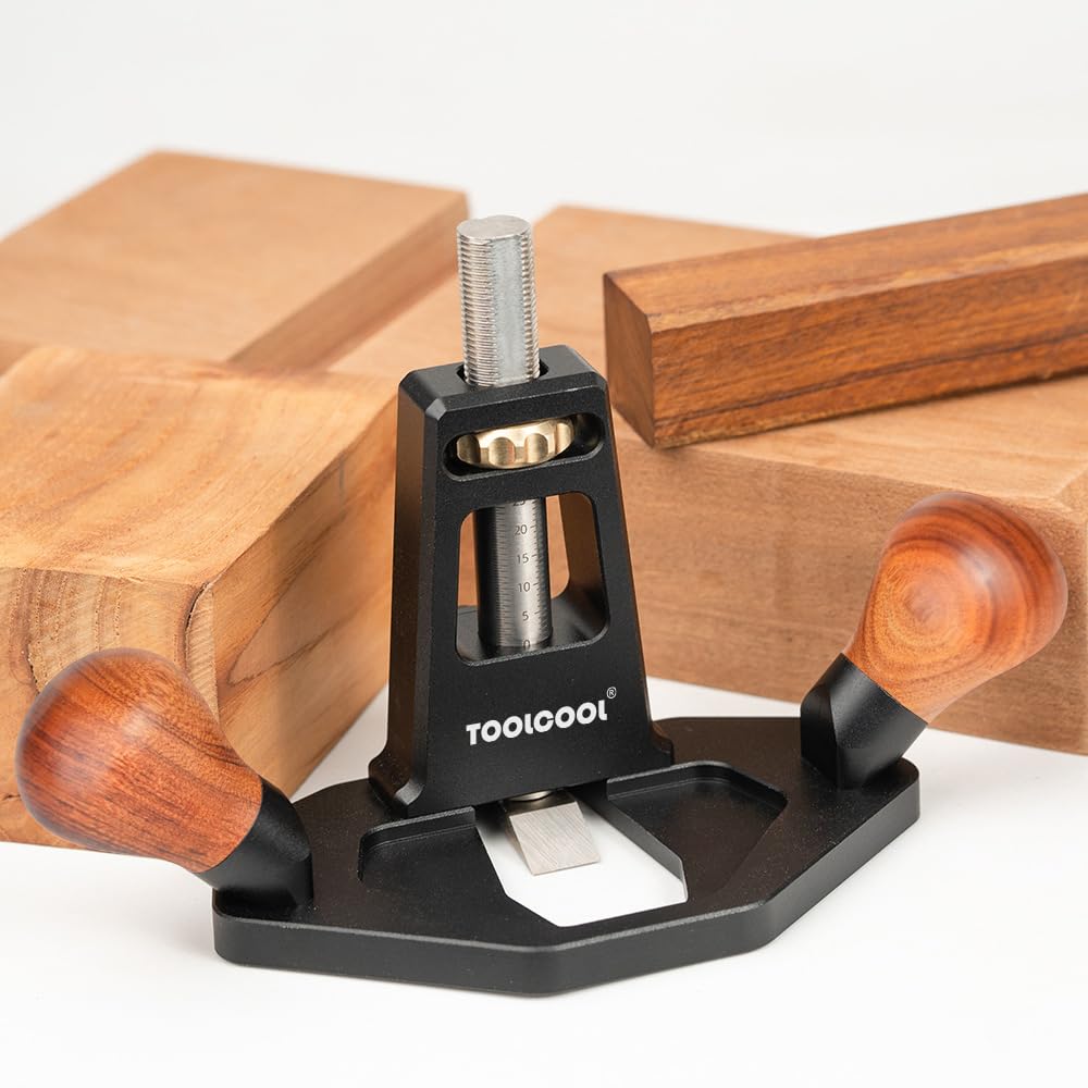 TOOLCOOL Router Plane Handheld Woodworking Tool Simple and Effective Plow Plane for Tuning Joinery Cutting Grooves Mortise (Wood Grip)