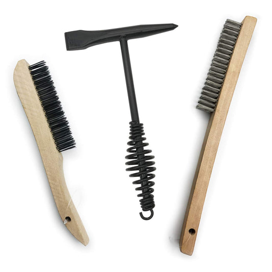 Welding Chipping Hammer + Stainless Steel / Carbon Steel Wire Scratch Brushes