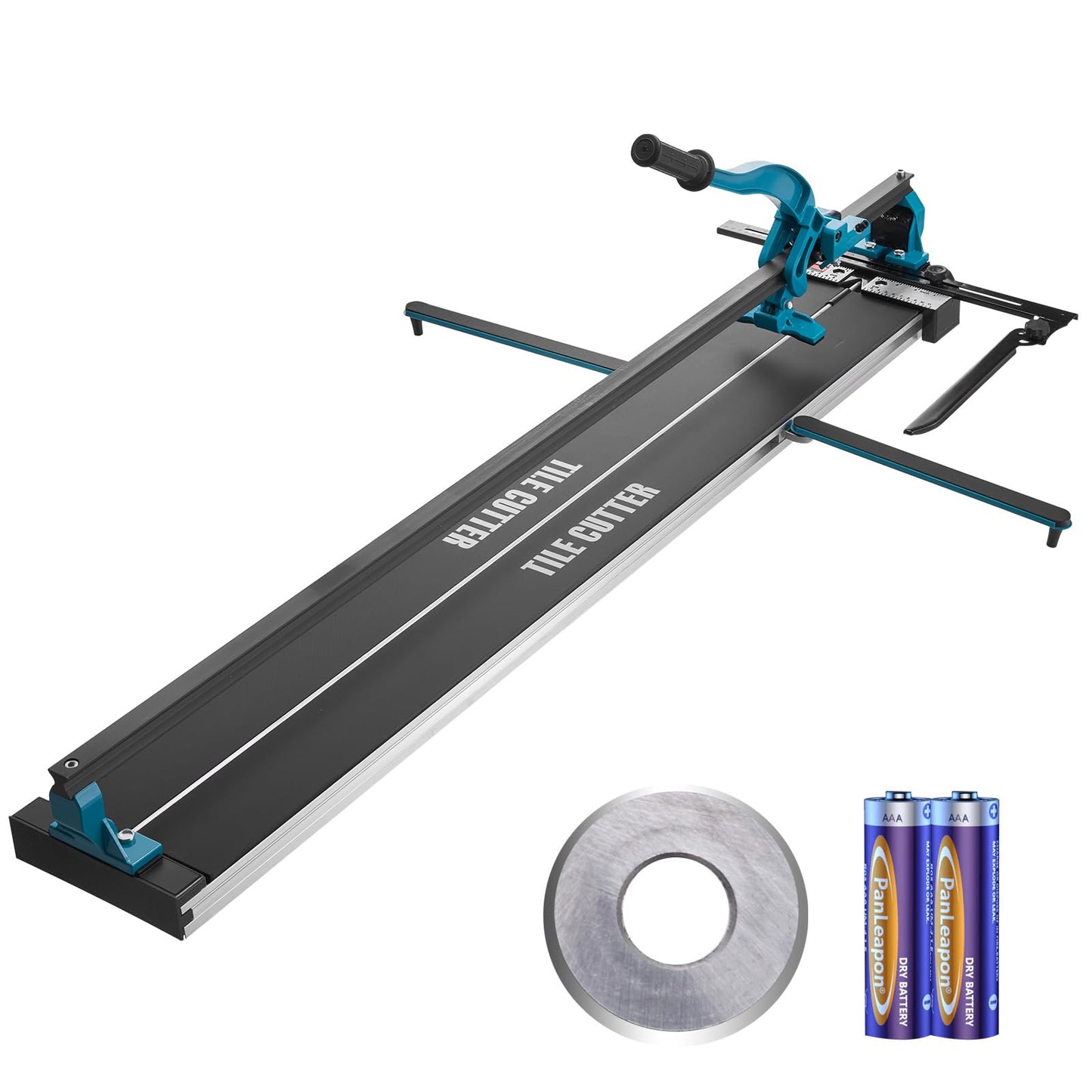 VEVOR 48 Inch Manual Tile Cutter for Porcelain & Ceramic, Tungsten Carbide Wheel, Infrared Guide, Anti-Skid Feet, Heavy-Duty Rails
