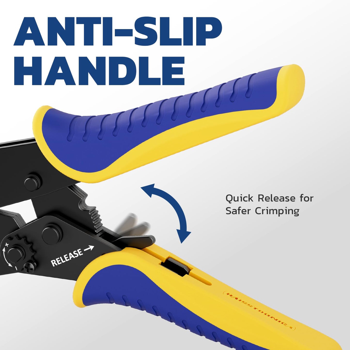 haisstronica Ratchet Crimping Tool for Heat Shrink Connectors, AWG 26-10, Insulated Nylon & Electrical Wire Terminals HS-8327