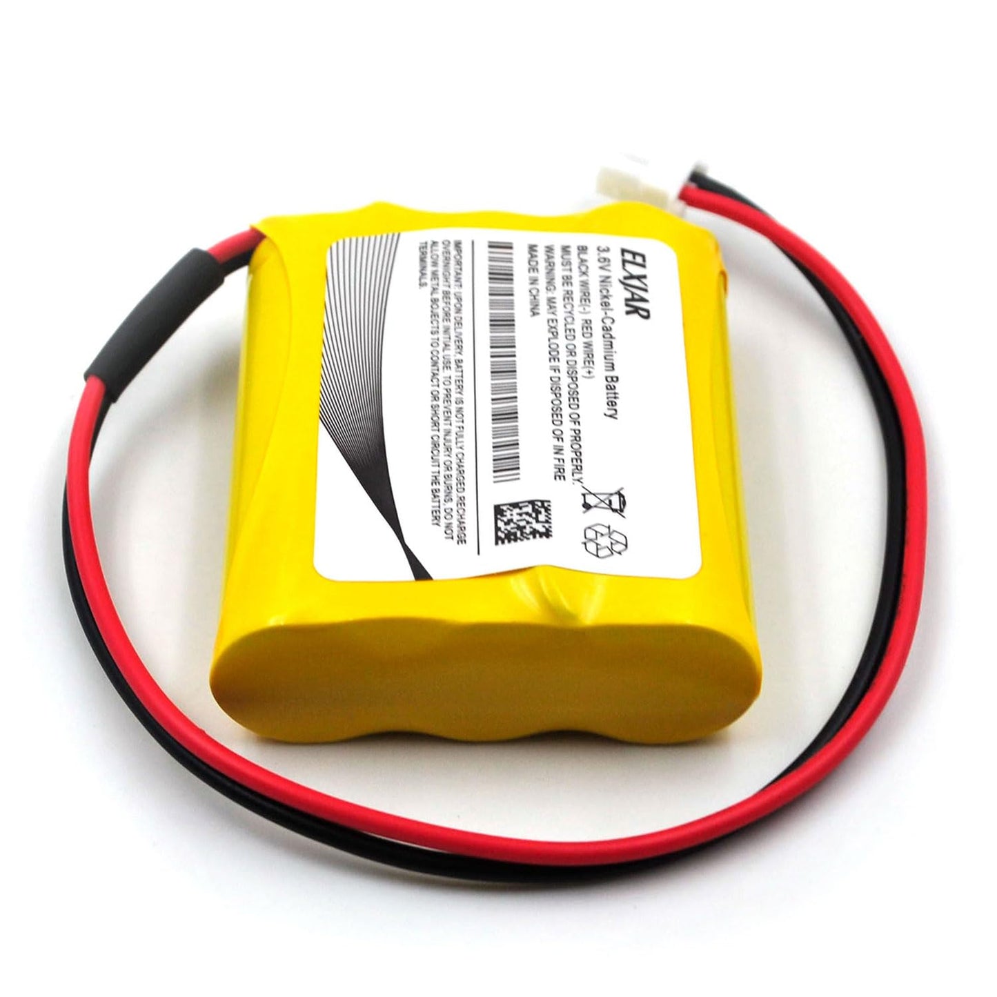 elxjar (2-Pack) 3.6V 1000mAh Ni-CD Battery Replacement for Saft B15CS03 Emergi-Lite C8 Exit Sign Emergency Light OSA022SC PR500EC