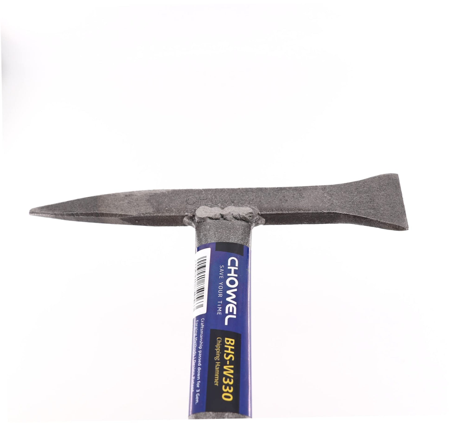 CHOWEL BHS-W330 Welding Chipping Hammer, 13 oz Lightweight Forged Steel Slag & Spatter Removal Tool with Shock-Reducing Rubber Grip