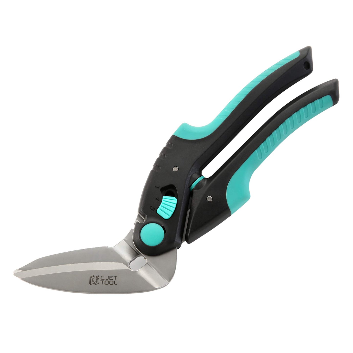 C.JET TOOL 10" Heavy Duty Carpet Cutter, Industrial Scissors, Multipurpose, Professional Soft Grip Stainless Steel (Turquoise)