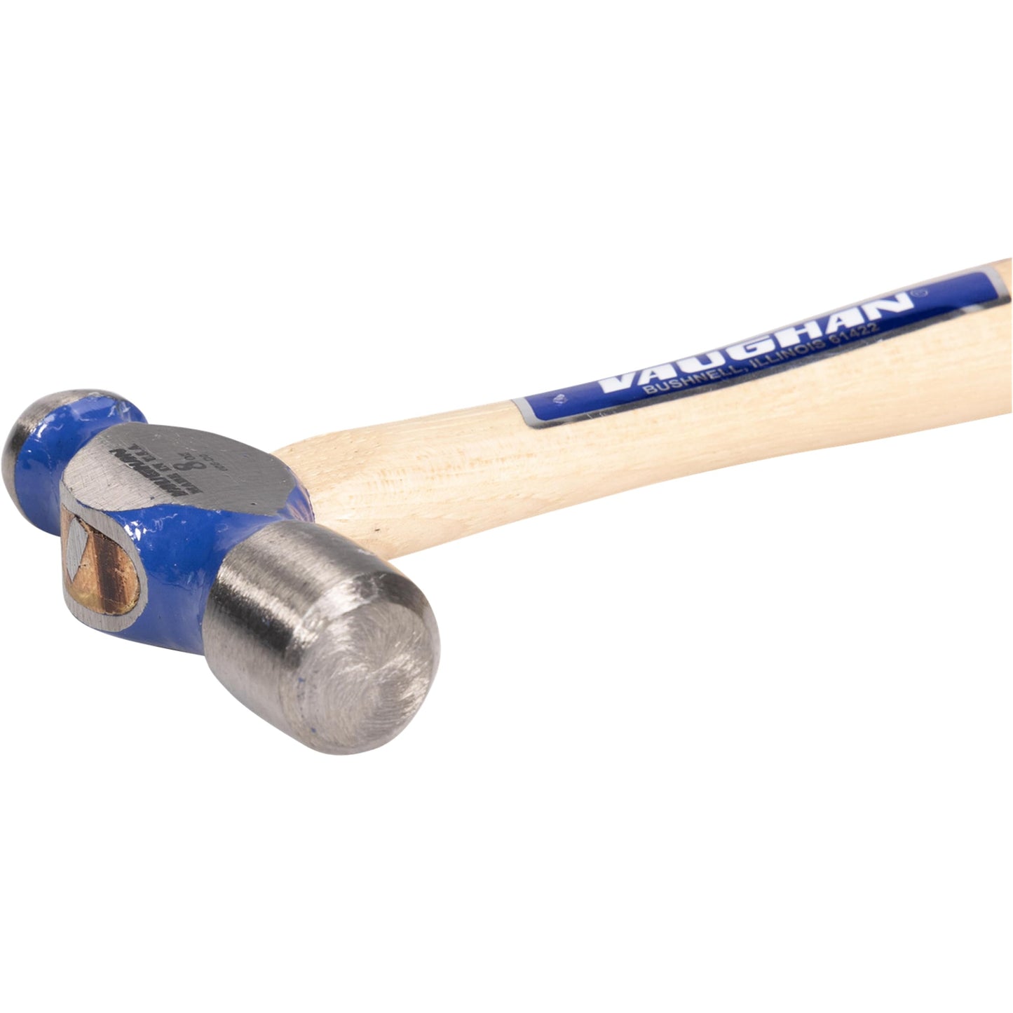 VAUGHAN Ball Pein Hammer, 8 oz, Hickory handle, American high carbon steel, TC308, VN15330