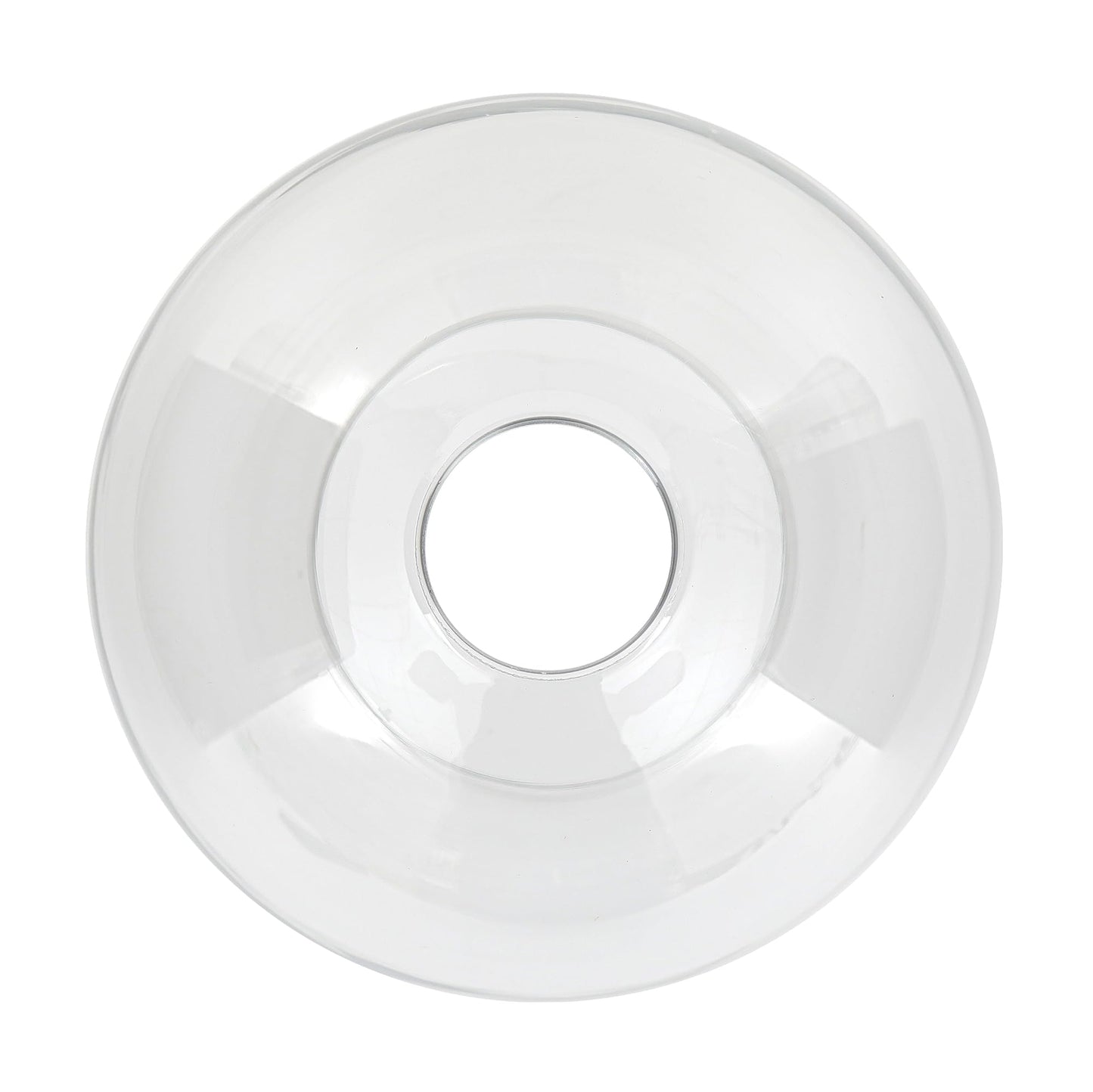 Euzhilumi Glass Lamp Shade Replacement Globe for Light Fixture, 1-5/8 inch Fitter, 7.1" Diameter, 6.3" Height, Clear Glass Cover