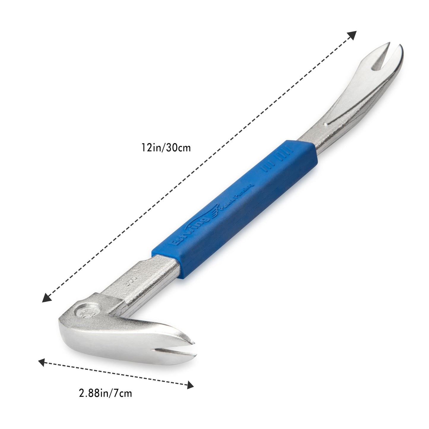 ESTWING Pro Claw Nail Puller - 12.5" Pry Bar with Forged Steel Construction & No-Slip Cushion Grip - PC300G