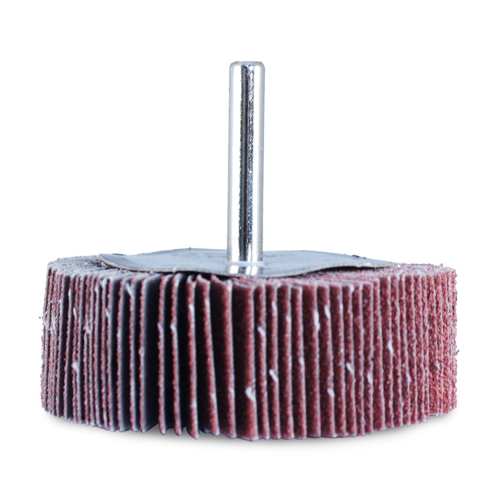 BHA Aluminum Oxide Shank Mounted Flap Wheels, 3” x 1” x 1/4”, 60 Grit - 5 Pack